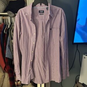 Chaps Lavender Checkered Men's Shirt